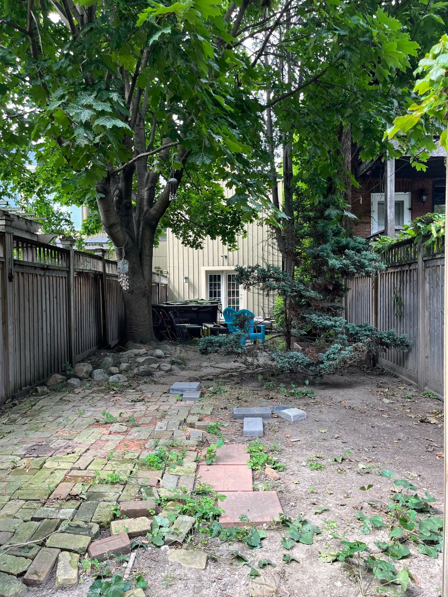 Garden renovation in Agincourt — bed edging and new plantings